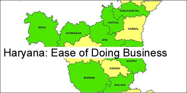 Haryana moving towards ease of doing business